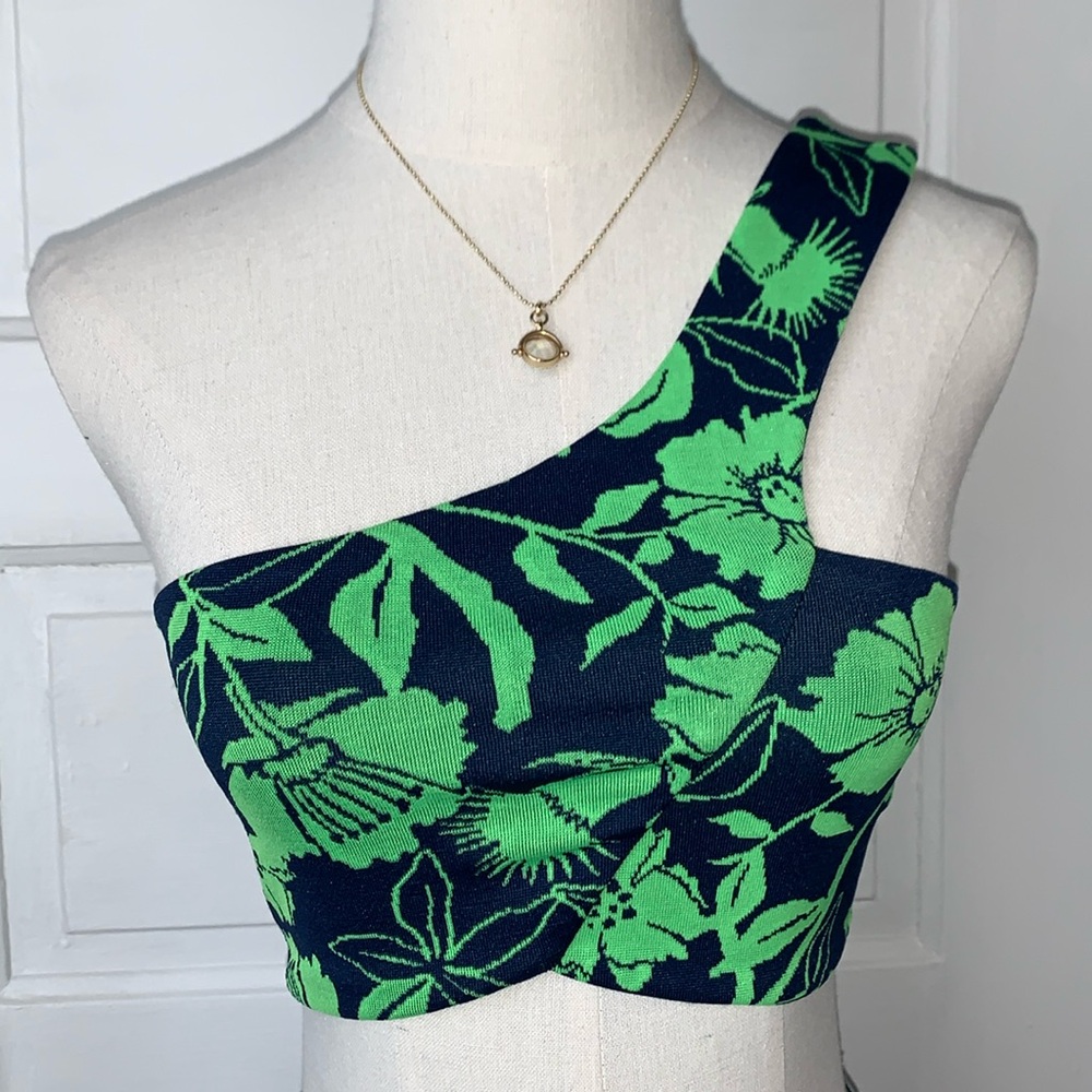 ZARA ONE SHOULDER CROP TOP